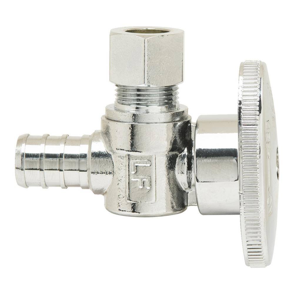 1/2 in. Nominal Crimp Barb (PEX) x 3/8 in. O. D. Compression 1/4 in. Turn Angle Brass Stop price history on PriceWatchPro