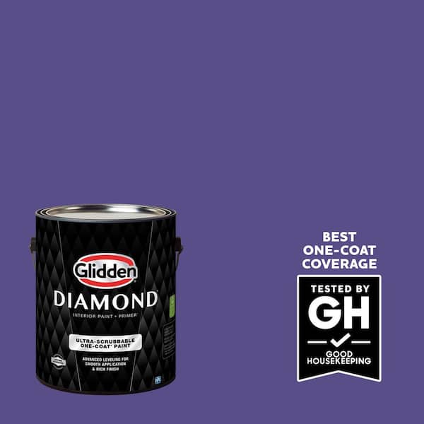 Glidden Diamond 1 gal. PPG1247-7 Eggplant Flat Interior Paint with Primer