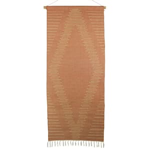 7.5 in. Multicolor Pale Terracotta Jute Wall Hanging