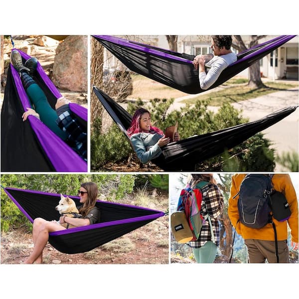 ITOPFOX Heavy Duty 120 Portable Hammock Bed Hammock in Black
