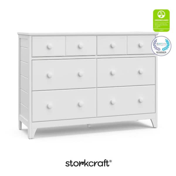 Storkcraft - Moss 6 Drawer Double Dresser - White