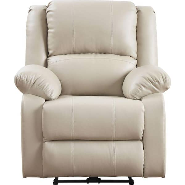 Power Recliner Chair With Split Back And Pillow Top Cream - Benzara : Target