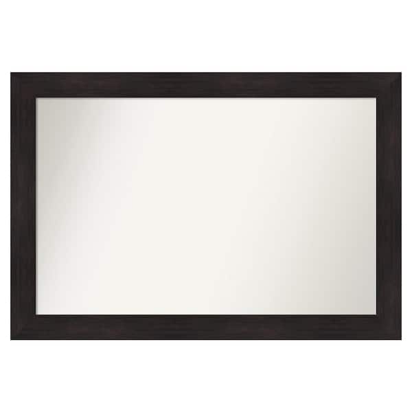 Amanti Art Furniture Espresso 47.75 in. x 32.75 in. Custom Non-Beveled Satin Recycled Polystyrene Bathroom Vanity Wall Mirror