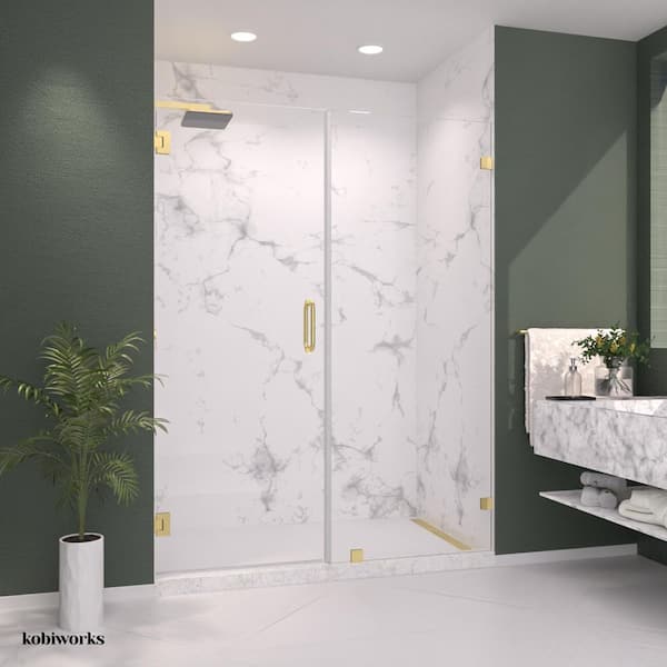 グローニャ・ハンブリー　CD BETWEEN THE SHOWERS Kobiworks Nirvana 49 in. W x 76 in. H Frameless Hinged Shower Door