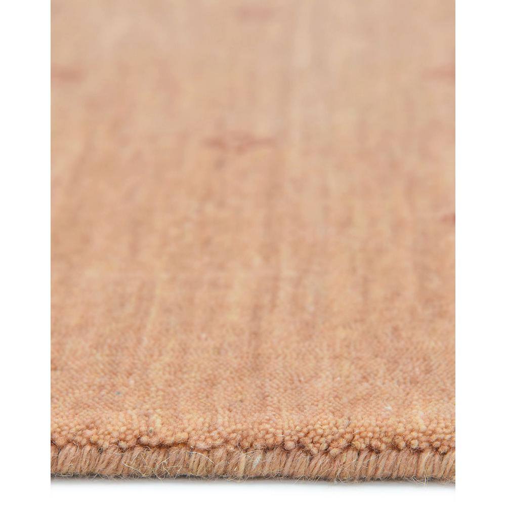 Hand-Knotted Peach Wool Geometric 10' x 14' Area Rug