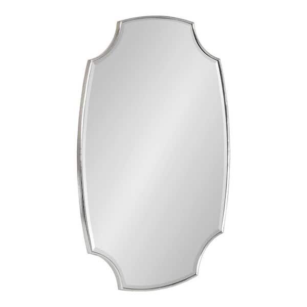 Kate and Laurel Jovanna 30.00 in. H x 20.00 in. W Scalloped MDF Framed Silver Mirror