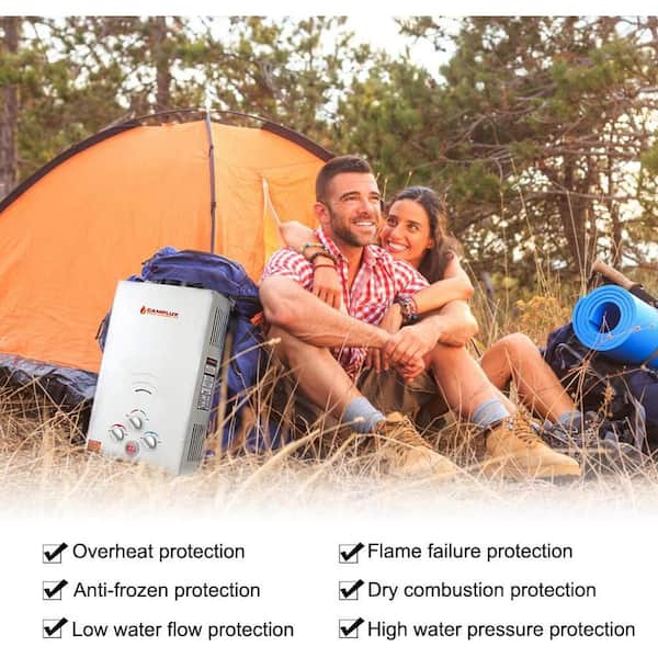 Camplux Enjoy Outdoor Life Camplux 10L 2.64 GPM Outdoor Portable Propane Gas Tankless Water Heater