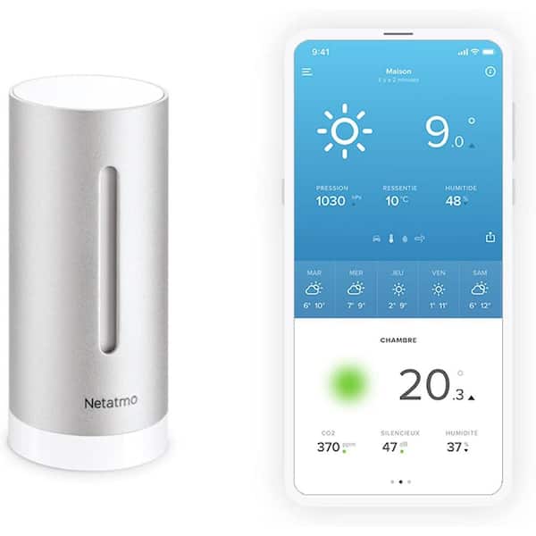 Legrand Netatmo Additional Smart Home Indoor Module for Weather Station  NIM01WW - The Home Depot