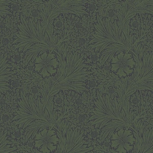 William Morris At Home Marigold Fibrous Green Wallpaper Sample