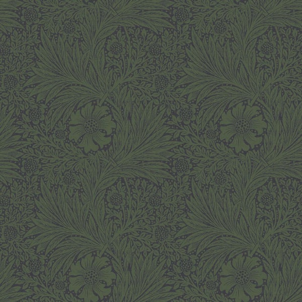 Marigold Fibrous Green Wallpaper Sample