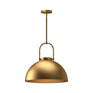 Harper 60-Watt 1-Light Aged Brass Pendant Light