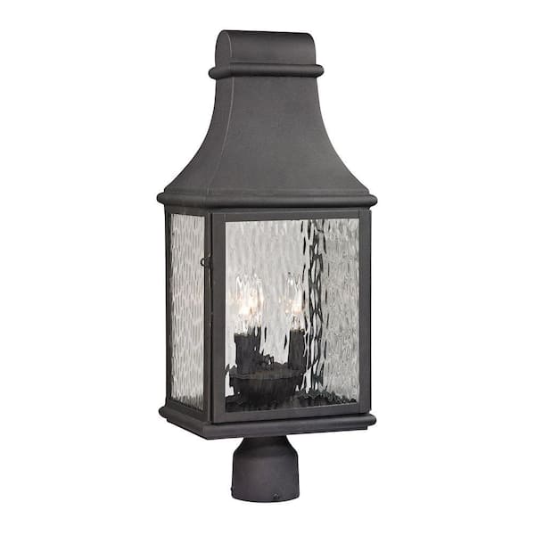 Titan Lighting Worcester Forge Collection 3-Light Charcoal Outdoor Post Light