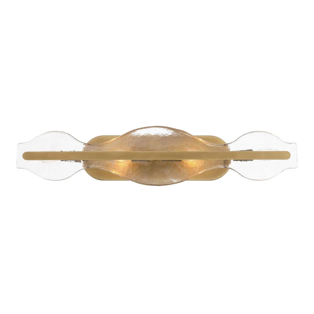 Elora 28 in. 4-Light Legacy Brass Vanity Light with Clear Textured Handmade Glass Shades price history on PriceWatchPro