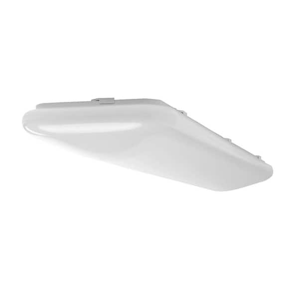 Hampton Bay 4 ft. x 1 ft. White Traditional LED Ceiling Flushmount