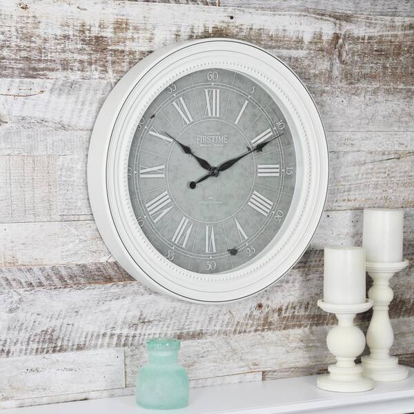 FirsTime 18.5 in. Shabby Chic Wall Clock