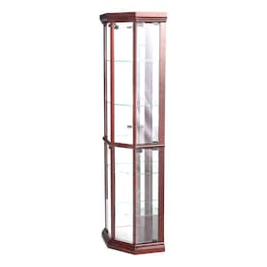 Huxley Cherry Wood 16 in. Curio Cabinet