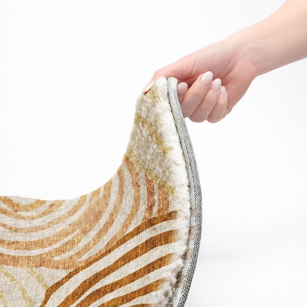 Dream Shag Premium Machine Washable Abstract ADS765 Terracotta 8 ft. x 10 ft. Area Rug