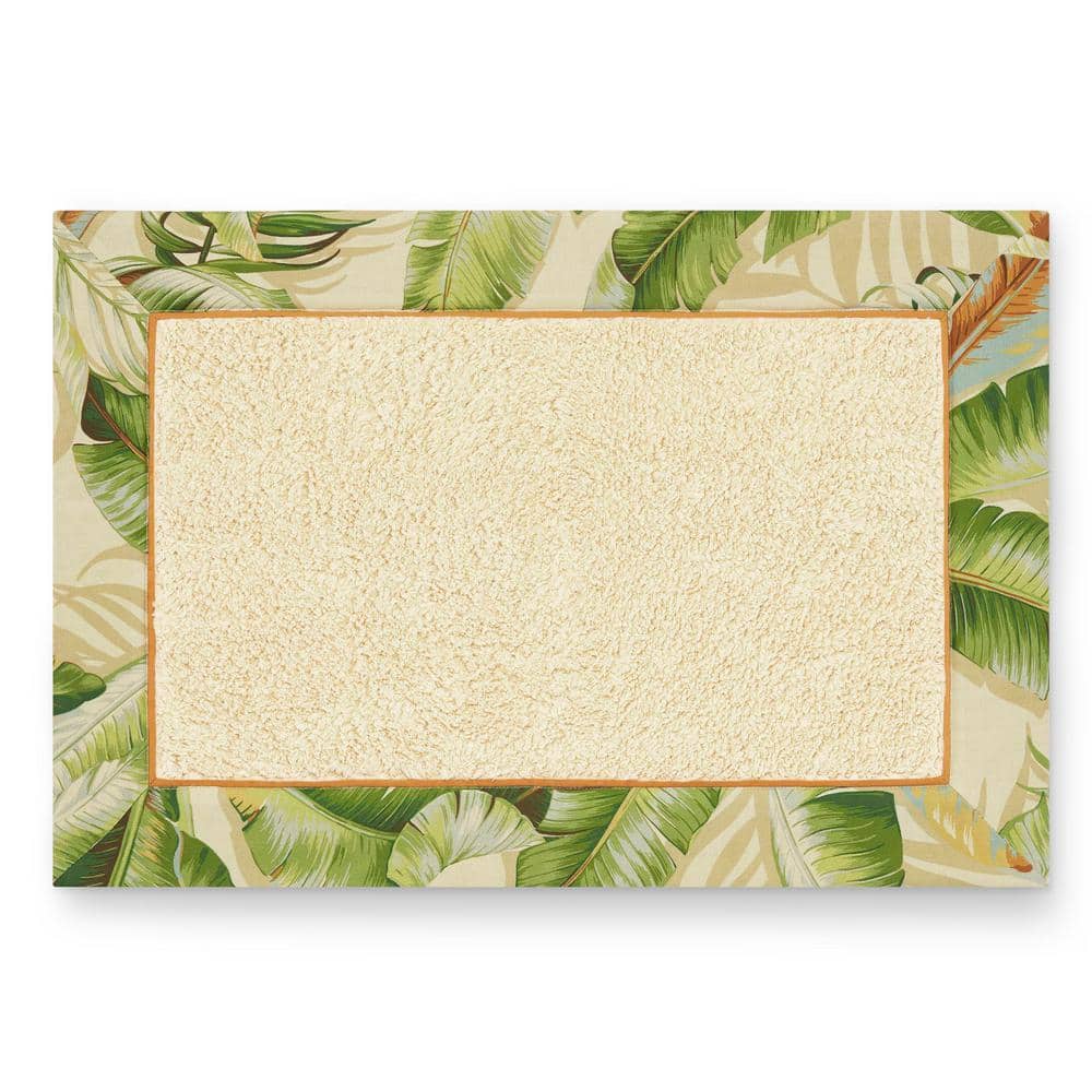 Palmiers Green Cotton 20 in. x 30 in. Rug price history on PriceWatchPro