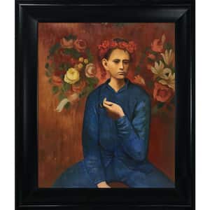 Boy with Pipe by Pablo Picasso Black Matte King Framed People Oil Painting Art Print 27 in. x 31 in.