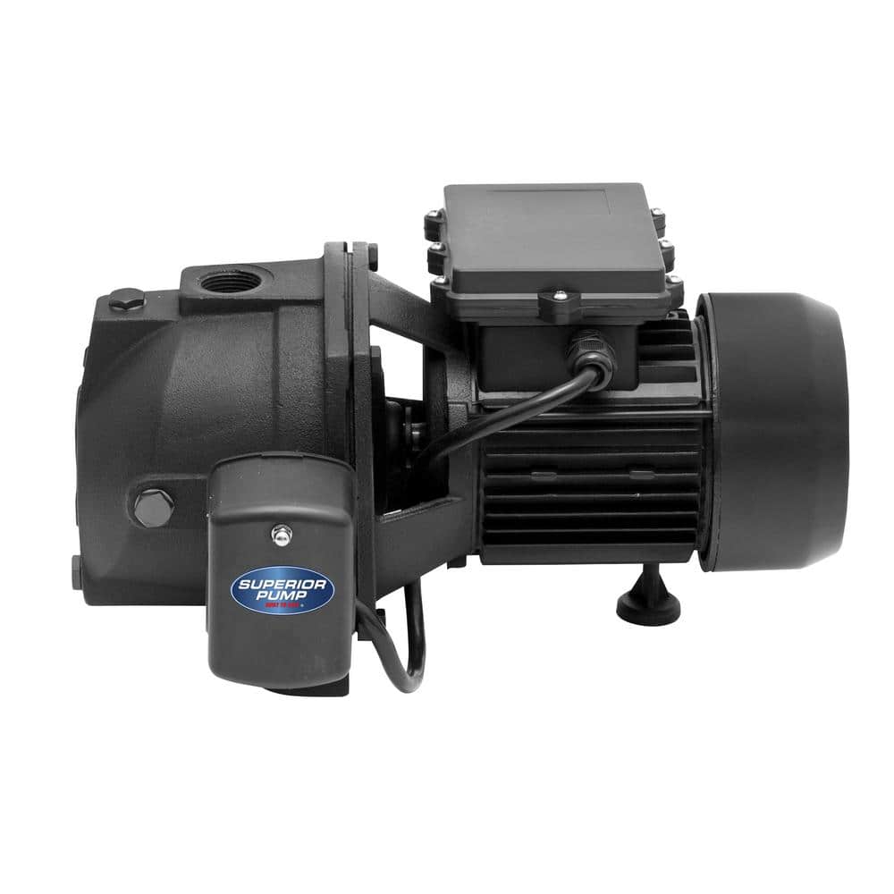 Black Cast Iron 1 HP Convertible Jet Pump