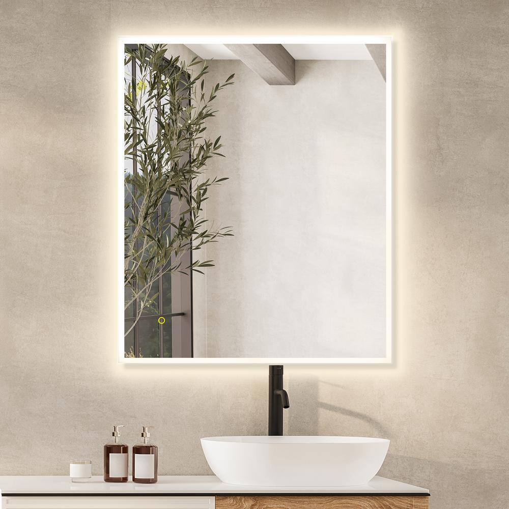 36" x 30" Frameless LED Vanity Mirror with Anti-Fog Technology