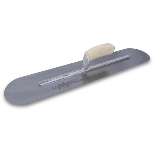 MARSHALLTOWN 22 in. x 4 in. Finishing Trl-Fully Rounded Curved Wood Handle Trowel