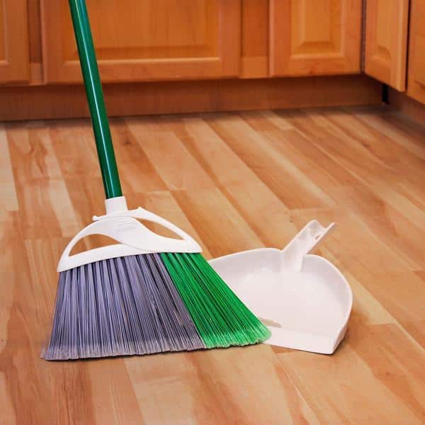 Permanent 2-Piece Handle Reduces Shipping Waste with Smaller Box. Clicks Together for Sturdy Hold Libman Large Precision Angle Broom – Good for Indoor and Outdoor Use 