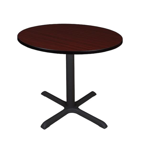 Bucy 36 in. L Round Mahogany Wood Breakroom Table (Seats 4)