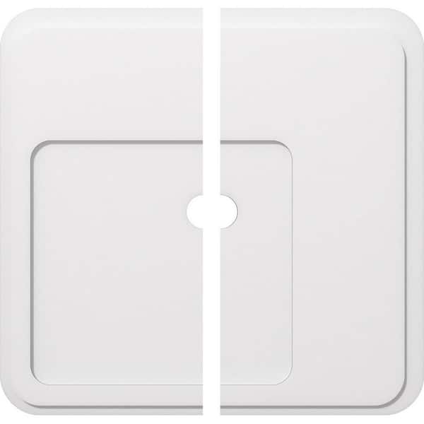 Ekena Millwork 1 in. P X 12-1/2 in. C X 36 in. OD X 3 in. ID Lucan Architectural Grade PVC Contemporary Ceiling Medallion, Two Piece