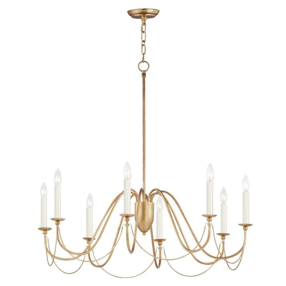 Plumette 8-Light Gold Chandelier price history on PriceWatchPro