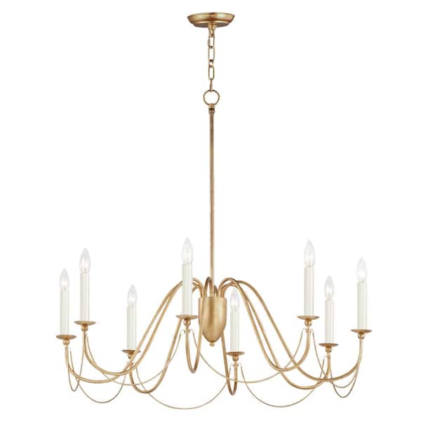 Plumette 8-Light Gold Chandelier