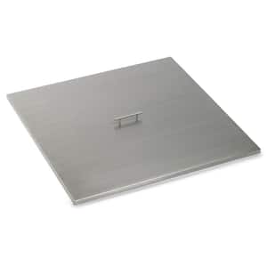 36 in. Square Stainless Steel Cover for Drop-In Fire Pit Pan