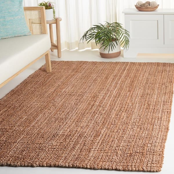Natural Fiber Beige Doormat 3 ft. x 3 ft. Woven Cross Stitch Square Area Rug