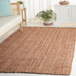 Natural Fiber Beige 5 ft. x 8 ft. Woven Cross Stitch Area Rug