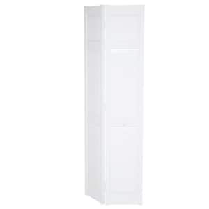 60 in. x 80 in. Seabrooke 6-Panel Raised Panel White Hollow Core PVC Vinyl Interior Bi-Fold Door
