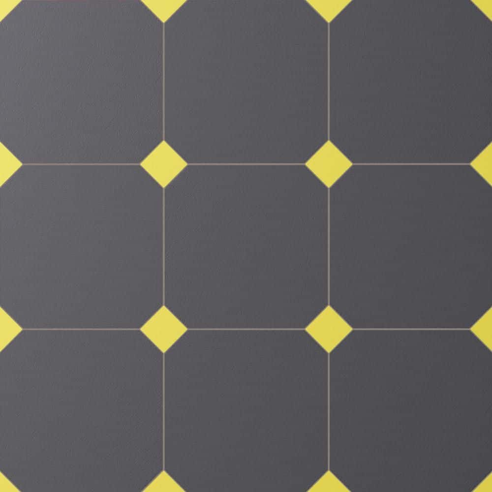 Vaudeville Octagon Antracita with Taco Lima 8 in. x 8 in. Porcelain Floor and Wall Tile (11.25 sq. ft. /Case) price history on PriceWatchPro
