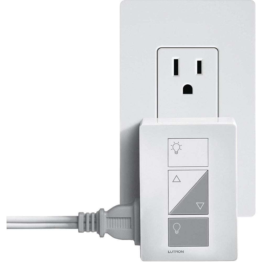 Lutron White Wireless Smart Dimmer Switch with Remote Control