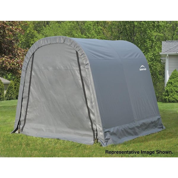 ShelterCoat 8 ft. x 12 ft. Wind and Snow Rated Garage Round Gray STD