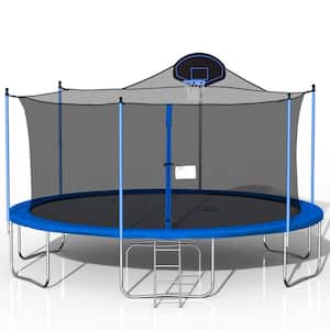 16 ft. Round Outdoor Trampoline with Double-Sided Cover