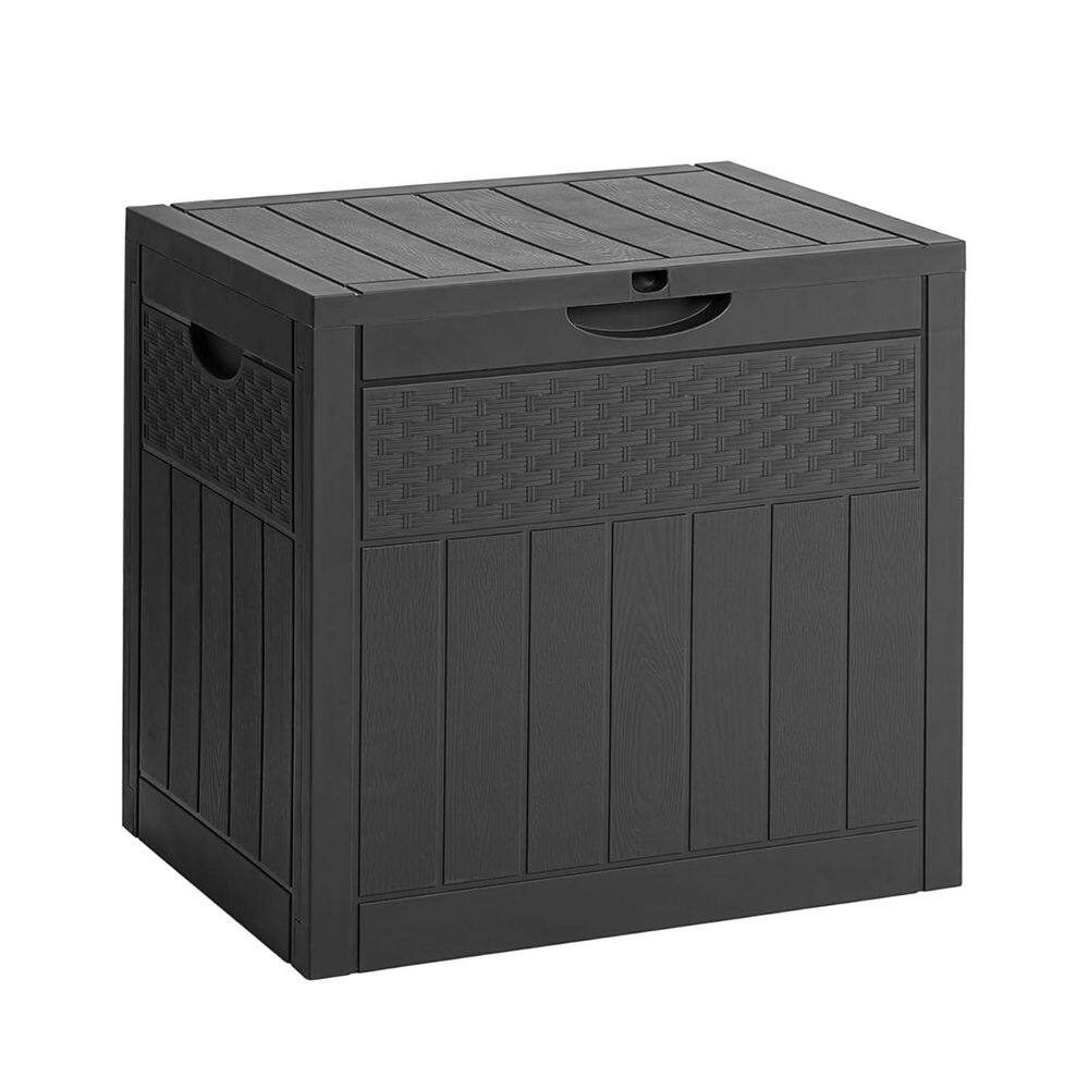 33 Gal. Black Resin Deck Box with Lockable Lid