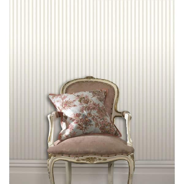 White Vinyl Non Pasted Moisture Resistant Wallpaper Roll Covers 56 Sq. Ft.