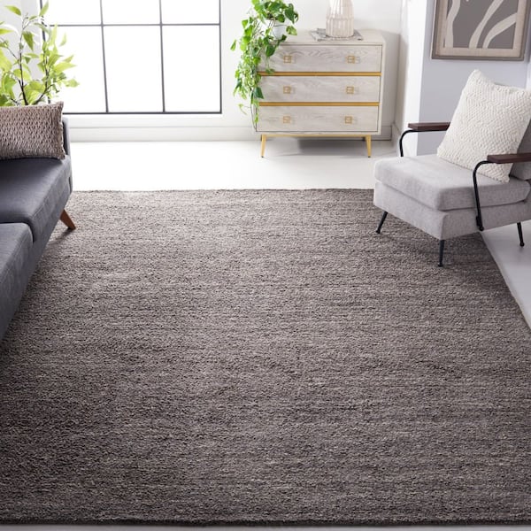 Himalaya Grey 9 ft. x 12 ft. Solid Color Area Rug