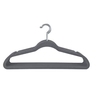 10-Pack Super Slim Velvet Huggable Hangers in Gray