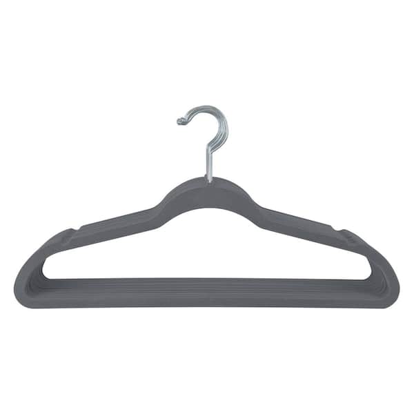 10pk Velvet Hangers Grey