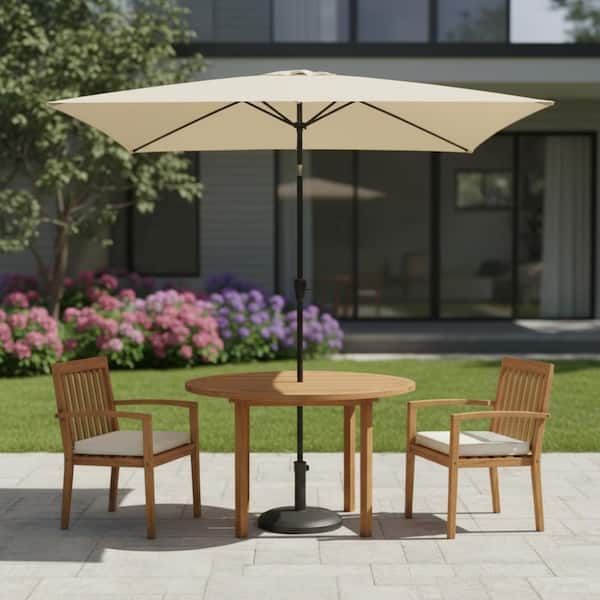 comercial windproof sunbrella crank & tilt 9 foot patio umbrellas 9' Sunbrella A Aluminum Patio Umbrella with Collar Tilt & Fiberglass Ribs