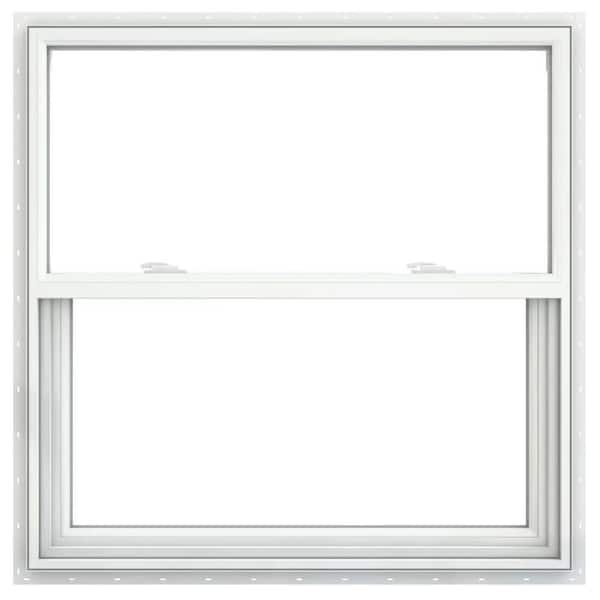 V-2500 36 in. x 36 in. White Vinyl Nailfin Single Hung Tilt Window with Low E, Argon, Screen, and No Grids