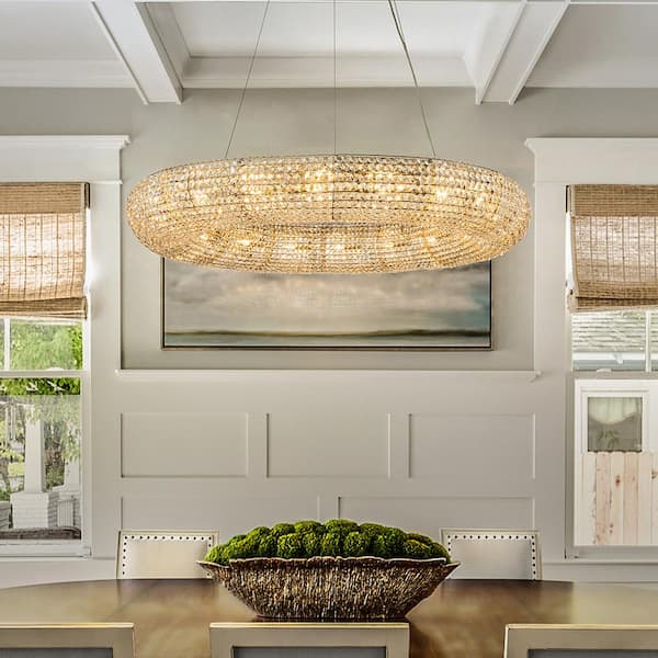 halo chandelier gold