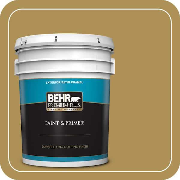 BEHR PREMIUM PLUS 5 gal. Home Decorators Collection #HDC-FL14-7 Asian Pear Satin Enamel Exterior Paint & Primer