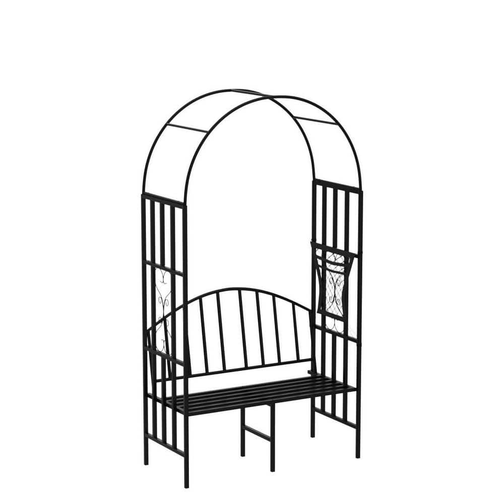 81 in. H Garden Arch Trellis, Metal Arbor Archway for Climbing Plant, Outdo