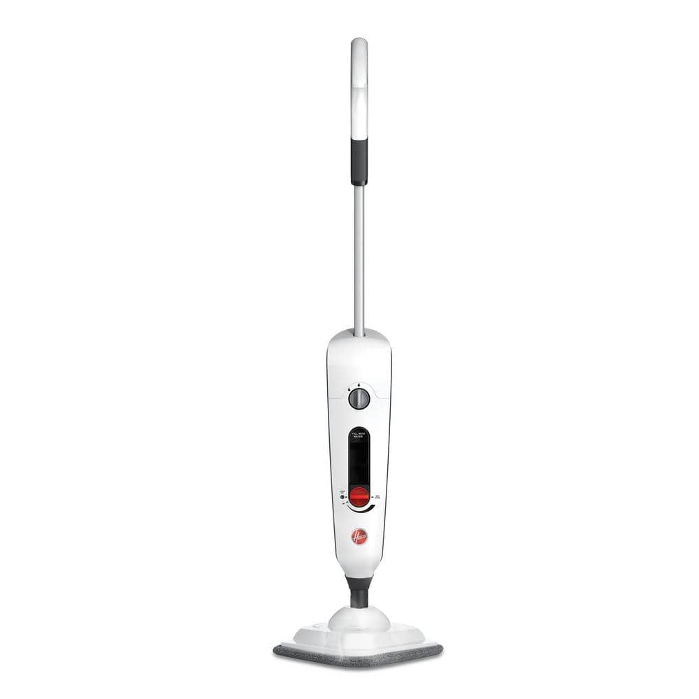 HOOVER - Steam Mop Corded Hard Floor Steam Cleaner, Lightweight, 2 Microfiber Machine Washable Pads for Sealed Hard Floors, White
